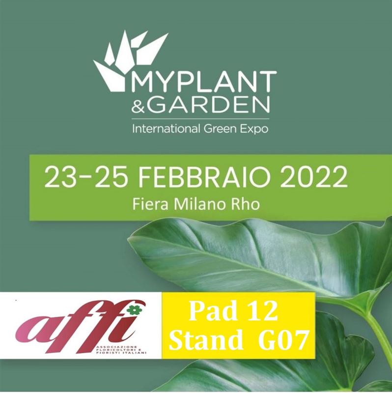 Stand G07 Pad 12 AFFI al Myplant con i fiori Italiani